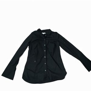 Banana Republic Black Button-Down Shirt Women’s Size 14 Tall | Classic Work Top